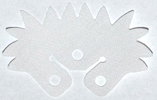 Mini Doll, Cape Cloth, Notched Angular Pointed Collar