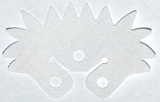 Mini Doll, Cape Cloth, Notched Angular Pointed Collar