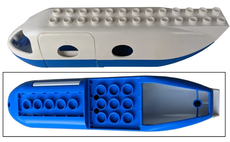 Duplo Airplane Jetliner Fuselage with Blue Base