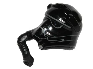 Minifigure, Headgear Helmet with Respiratory Pipe and SW Ep. 7 TIE Fighter Pilot First Order with Two White Lines Pattern