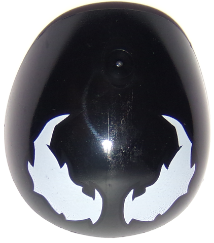 Large Figure Armor, Round, Smooth with White Venom Eyes Pattern