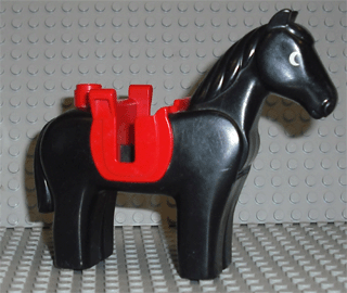 Duplo Horse with Movable Head and Saddle
