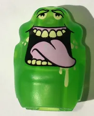 Body Ghost, Slimer with Bright Pink Tongue, Bright Light Yellow Eyes and Top and Bottom Teeth Pattern