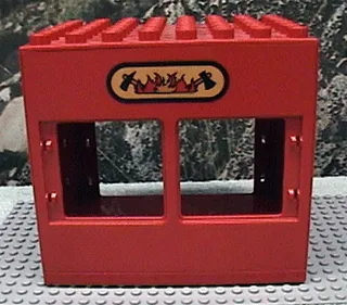 Duplo Building 6 x 8 x 6 with Front Windows and Fire Station Logo