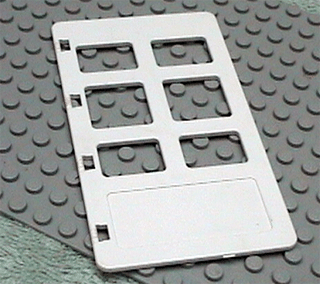 Duplo Door / Window Pane 1 x 3 1/2 x 5 1/3 with Six Panes