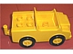 Duplo Car with 2 x 2 Studs in Bed, 1 Stud in Cab and Yellow Base