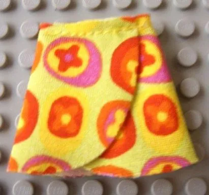 Scala, Clothes Female Skirt Short with Dark Pink, Orange, Red, and Yellow Xs and Os Pattern