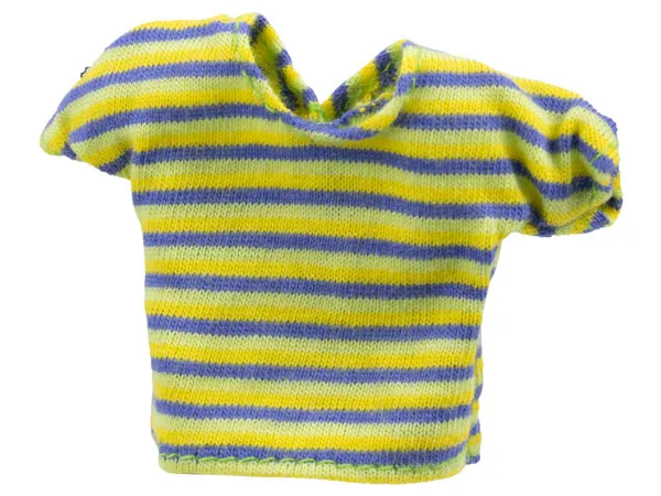 Scala, Clothes Male T-shirt with Light Lime, Medium Violet, and Yellow Stripes Pattern