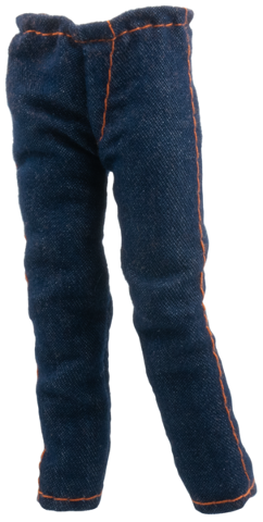 Scala, Clothes Male Pants with Orange Stitching (Jeans)