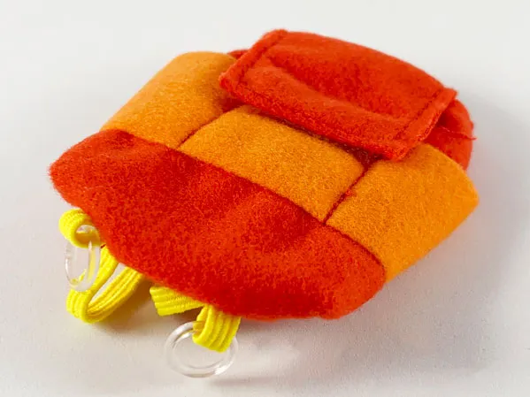 Scala Cloth Backpack with Orange Middle and Yellow Straps