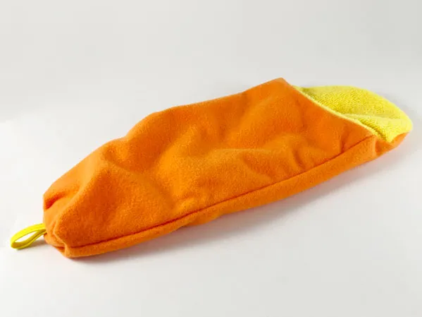 Scala Cloth Sleeping Bag Rounded 24 x 10 with Yellow Lining and Loop