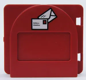 Duplo Door / Window Pane Mailbox 1 x 4 x 3 Raised with Flap with Envelopes Pattern