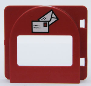 Duplo Door / Window Pane Mailbox 1 x 4 x 3 Raised with Envelopes Pattern