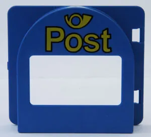 Duplo Door / Window Pane Mailbox 1 x 4 x 3 Raised with 'Post' and Trumpet Pattern