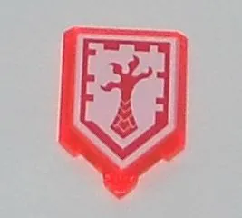 Tile, Modified 2 x 3 Pentagonal with Nexo Power Shield Pattern - Clapper Claw