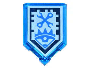 Tile, Modified 2 x 3 Pentagonal with Nexo Power Shield Pattern - Mech Master