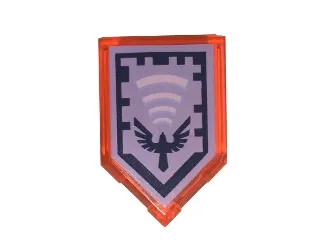 Tile, Modified 2 x 3 Pentagonal with Nexo Power Shield Pattern - Hawk Holler