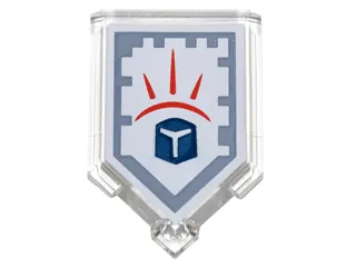 Tile, Modified 2 x 3 Pentagonal with Nexo Power Shield Pattern - Force Field