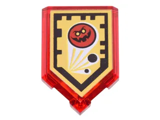 Tile, Modified 2 x 3 Pentagonal with Nexo Power Shield Pattern - Globlin Attack