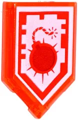 Tile, Modified 2 x 3 Pentagonal with Nexo Power Shield Pattern - Bomb Blast