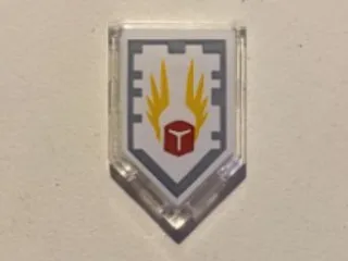 Tile, Modified 2 x 3 Pentagonal with Nexo Power Shield Pattern - Take Off