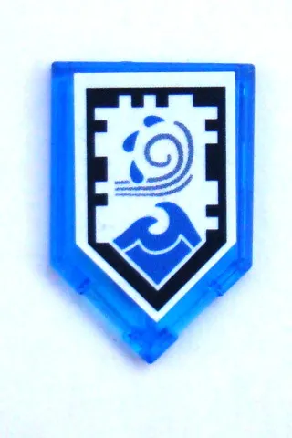 Tile, Modified 2 x 3 Pentagonal with Nexo Power Shield Pattern - Spin Drifter (Sticker) - Set TRUNEXO