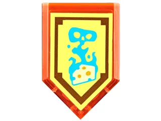 Tile, Modified 2 x 3 Pentagonal with Nexo Power Shield Pattern - Foul Steam