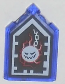 Tile, Modified 2 x 3 Pentagonal with Nexo Forbidden Power Shield Pattern - Wrecking Wrath