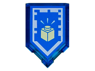 Tile, Modified 2 x 3 Pentagonal with Nexo Power Shield Pattern - Cool Creation