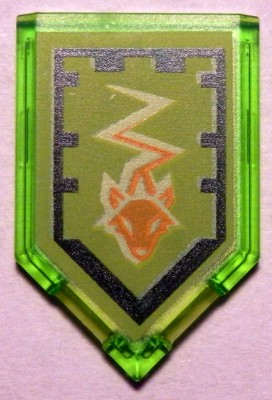 Tile, Modified 2 x 3 Pentagonal with Nexo Power Shield Pattern - Swift Sting