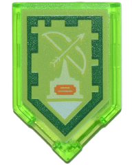 Tile, Modified 2 x 3 Pentagonal with Nexo Power Shield Pattern - Bowmaster