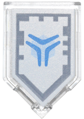 Tile, Modified 2 x 3 Pentagonal with Nexo Power Shield Pattern - Boomerang