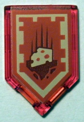 Tile, Modified 2 x 3 Pentagonal with Nexo Power Shield Pattern - Swiss Cheese