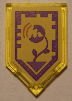 Tile, Modified 2 x 3 Pentagonal with Nexo Power Shield Pattern - Power Plant