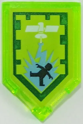 Tile, Modified 2 x 3 Pentagonal with Nexo Power Shield Pattern - Orbital Strike