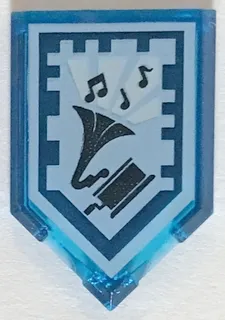 Tile, Modified 2 x 3 Pentagonal with Nexo Power Shield Pattern - Drop the Beat