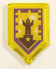 Tile, Modified 2 x 3 Pentagonal with Nexo Power Shield Pattern - Standing Ovation