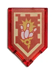 Tile, Modified 2 x 3 Pentagonal with Nexo Power Shield Pattern - Ninja Strike