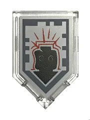 Tile, Modified 2 x 3 Pentagonal with Nexo Power Shield Pattern - Mindbender