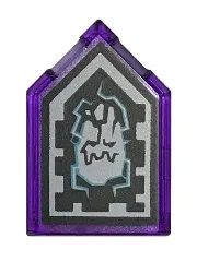 Tile, Modified 2 x 3 Pentagonal with Nexo Forbidden Power Shield Pattern - Corrupting Crush