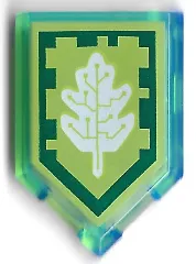 Tile, Modified 2 x 3 Pentagonal with Nexo Power Shield Pattern - Tech Tree