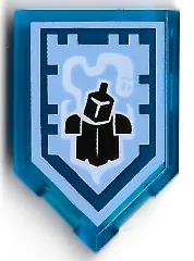 Tile, Modified 2 x 3 Pentagonal with Nexo Power Shield Pattern - Haunted Armor