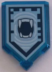 Tile, Modified 2 x 3 Pentagonal with Nexo Power Shield Pattern - Roaring Righteousness