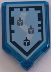 Tile, Modified 2 x 3 Pentagonal with Nexo Power Shield Pattern - Beam Jump