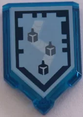 Tile, Modified 2 x 3 Pentagonal with Nexo Power Shield Pattern - Beam Jump