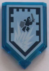 Tile, Modified 2 x 3 Pentagonal with Nexo Power Shield Pattern - Jumperman