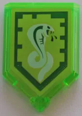 Tile, Modified 2 x 3 Pentagonal with Nexo Power Shield Pattern - Snake Den