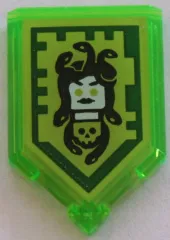 Tile, Modified 2 x 3 Pentagonal with Nexo Power Shield Pattern - Gaze of the Gorgon
