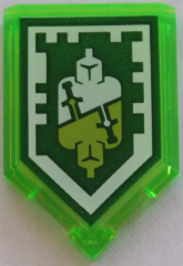 Tile, Modified 2 x 3 Pentagonal with Nexo Power Shield Pattern - Sidekick