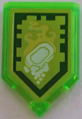 Tile, Modified 2 x 3 Pentagonal with Nexo Power Shield Pattern - Out of Soap